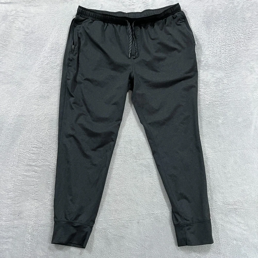 Kirkland Signature Active Jogger Pants Mens 2XL Black Tapered Leg Athleisure